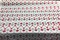 1 Yard Fruits of the Gods Red and Grey Embroidered Upholstery Fabric 58 Inches Wide Poly Cotton Blend